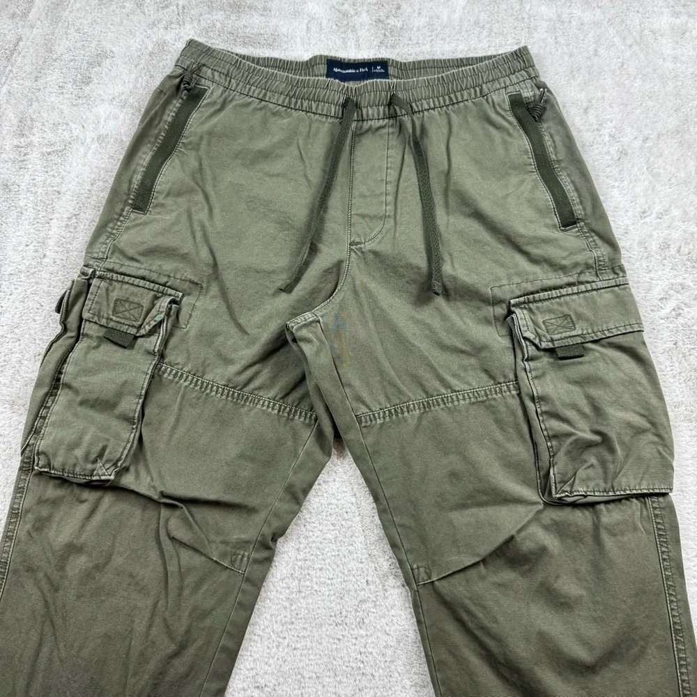 Abercrombie fitch military cargo pants men’s size Medium‎ 32X28 olive green